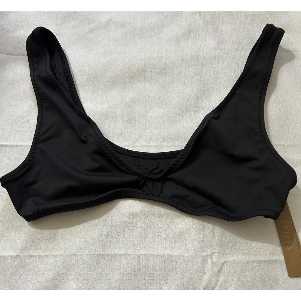 Skims NWT Women's Signature Swim Plunge Triangle Bikini Top Onyx Size Large
